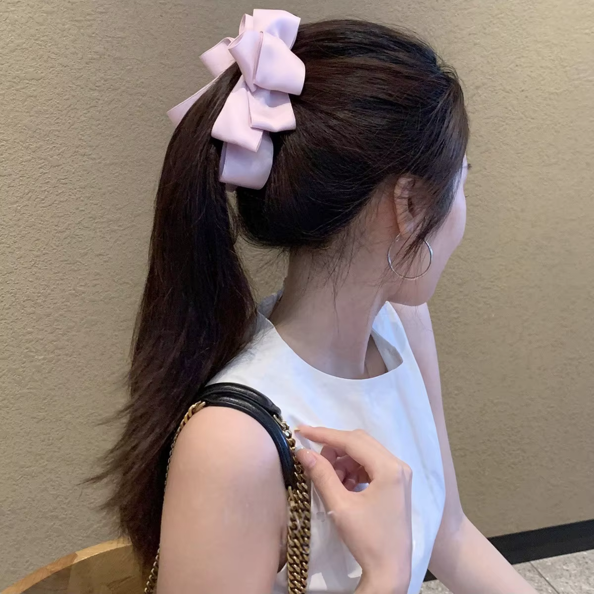 Lystrfac nouveau nœud Hairgrps cheveux griffe arc pinces