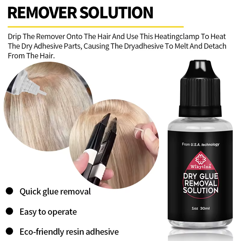 Kit professionnel d'extensions de cheveux à lumière UV avec outils de pose