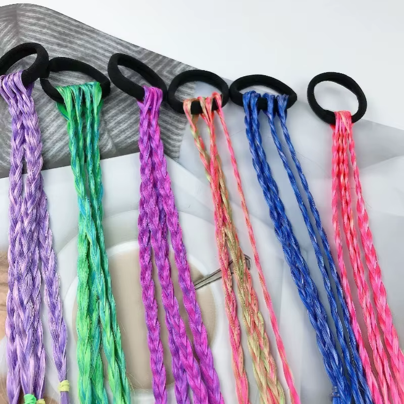 6 pièces multicolore Style bohème doux cheveux perruque tresse bricolage queue de cheval tresses