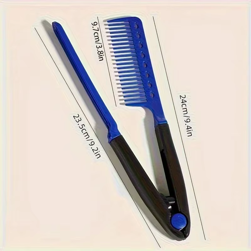 WANMEI 1/2 pièces en forme de peigne à cheveux raides en plastique démêlant