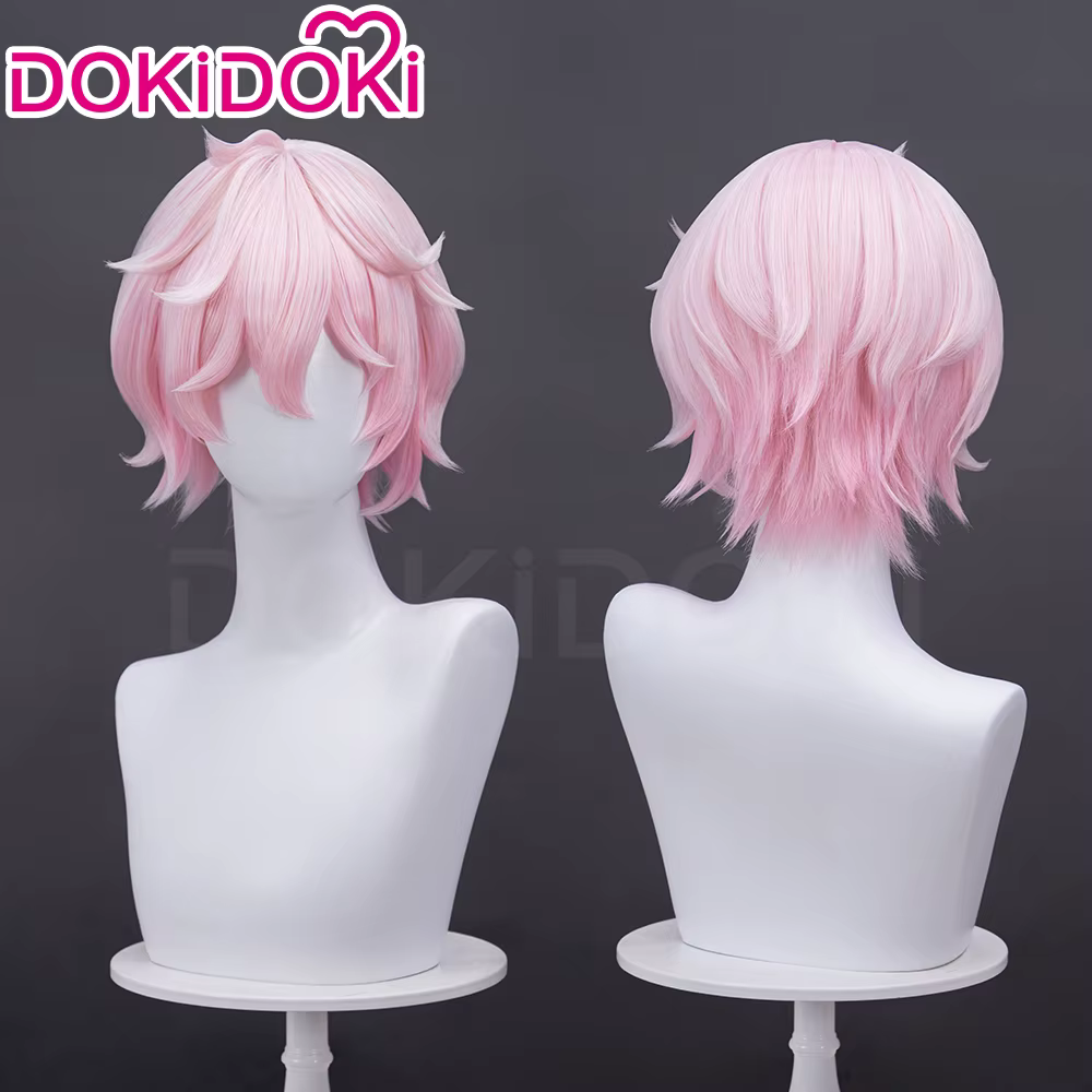 EN STOCK Perruque Dahlia Ifa Pantalone Game Genshin Impact DokiDoki Hommes Cheveux Roses Mondstadt Ifa Cosplay