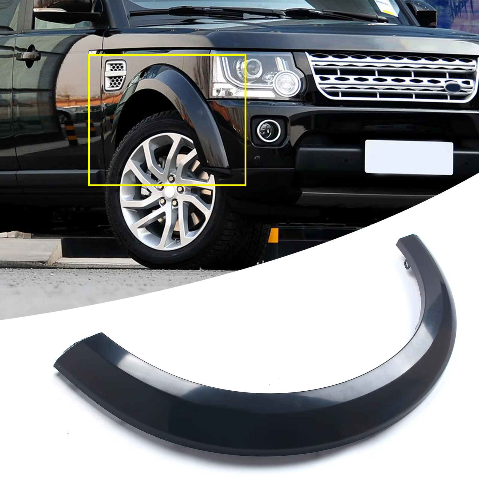 Moulage d'arc d'extension de évasé de roue de garde-boue de roue avant de voiture pour Land Rover LR3/Discovery 3 2005-2009 LR4/Discovery 4 2010-2016