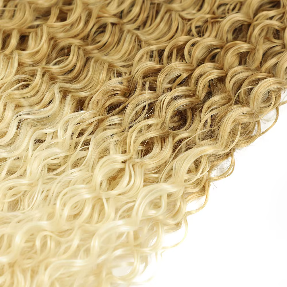 Faisceaux de cheveux synthétiques bouclés pour femmes