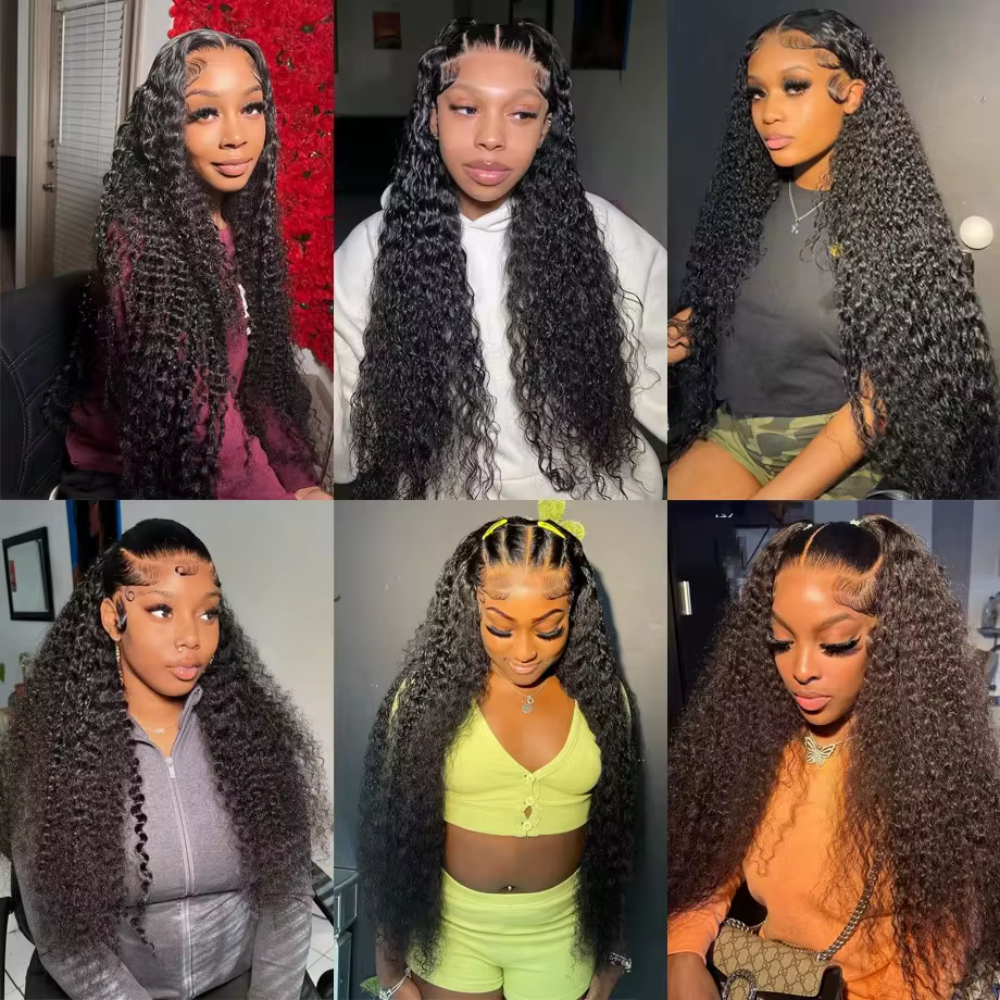 Perruque Lace Front Wig synthétique bouclée et crépue