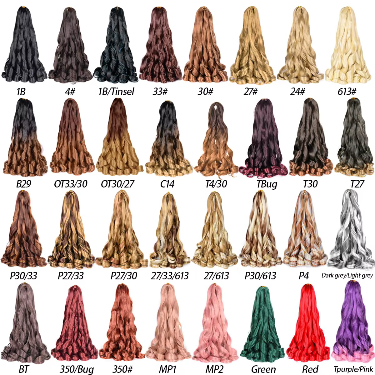 Extensions de cheveux synthétiques pour tresses françaises