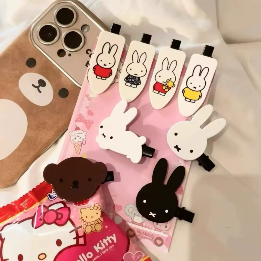 Miffy Lot de 2 pinces à cheveux mignonnes style dessin animé Kawaii