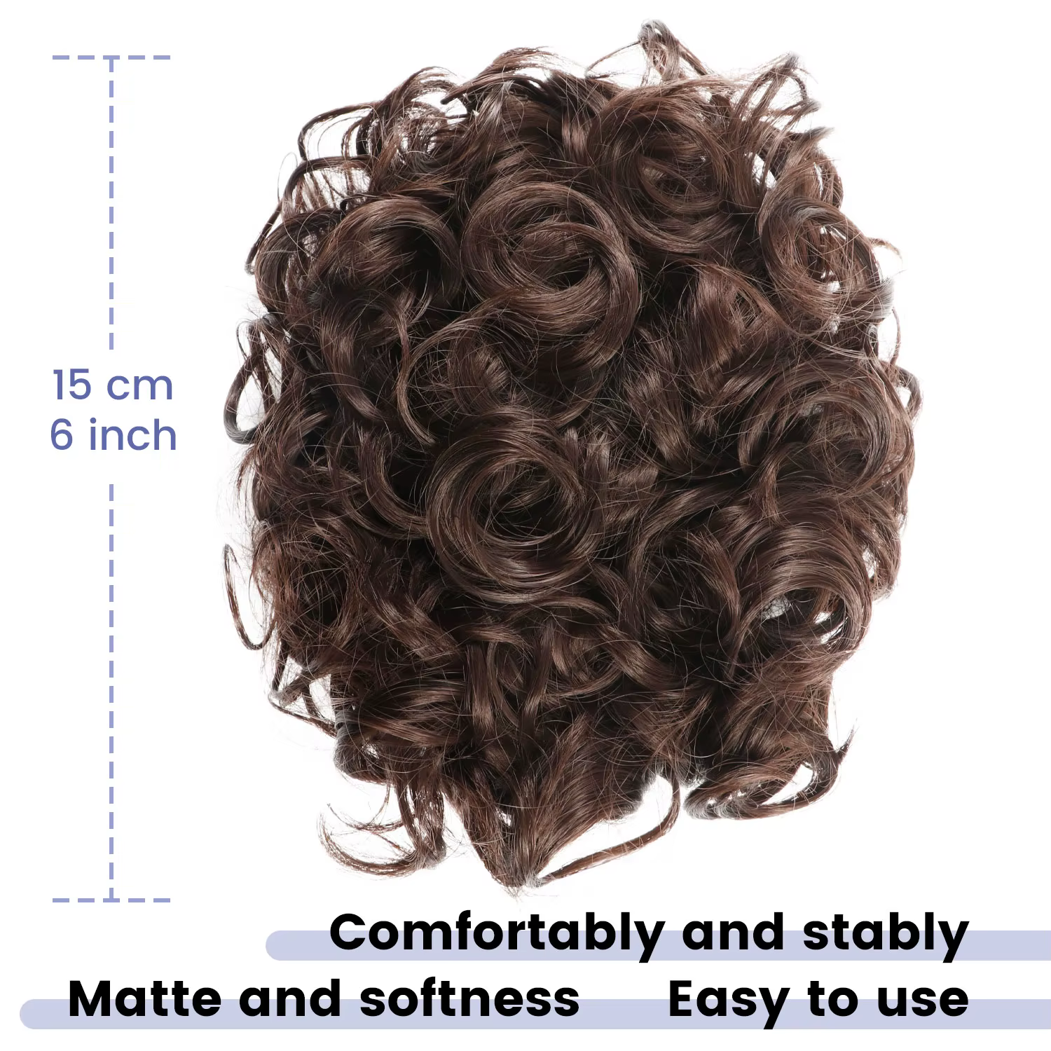 Chignon synthétique chouchou postiche bouclée plat Extension