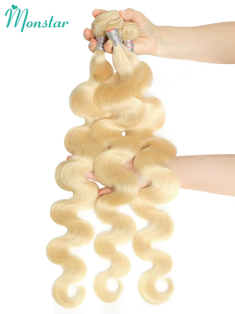 Extensions de cheveux blonds Monstar 613