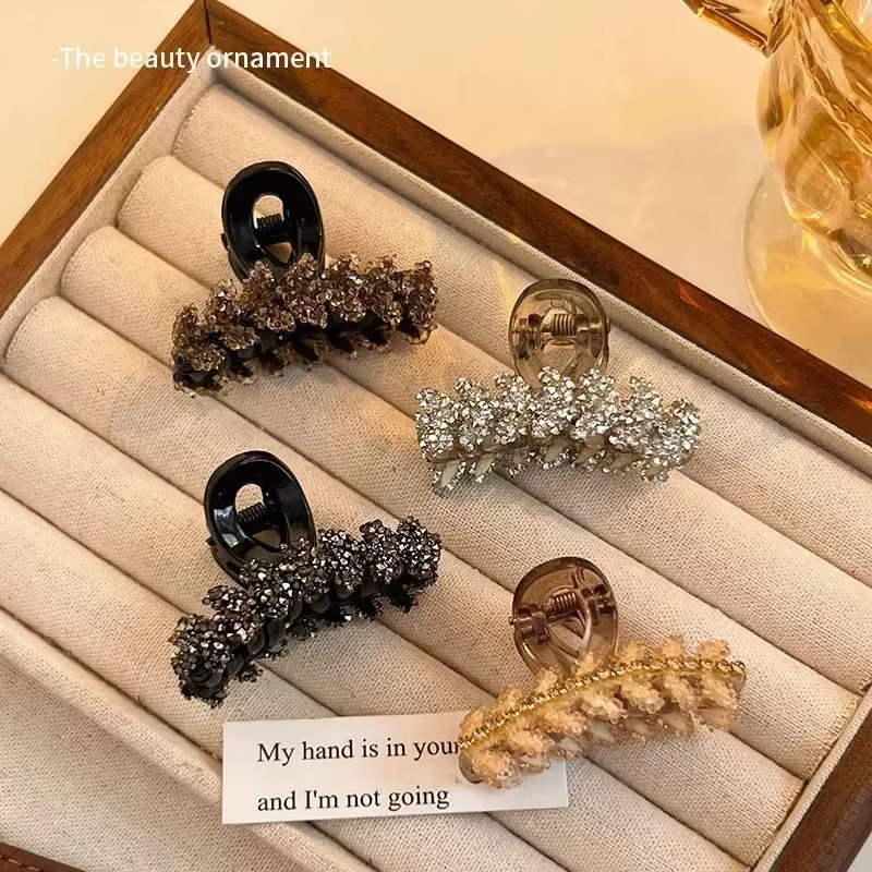Pince à cheveux brillante à paillettes coréennes pour femmes et filles