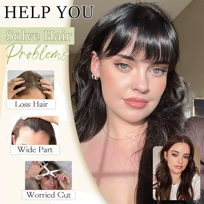Extensions de faux cheveux à clipser avec clips invisibles