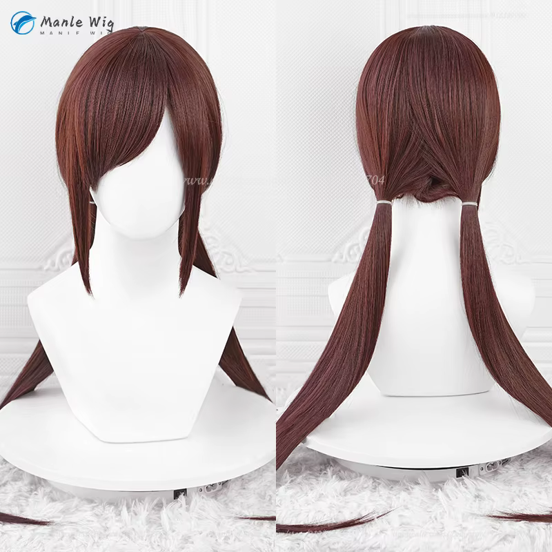 Perruque Cosplay OligMario Makinami avec Bonnet