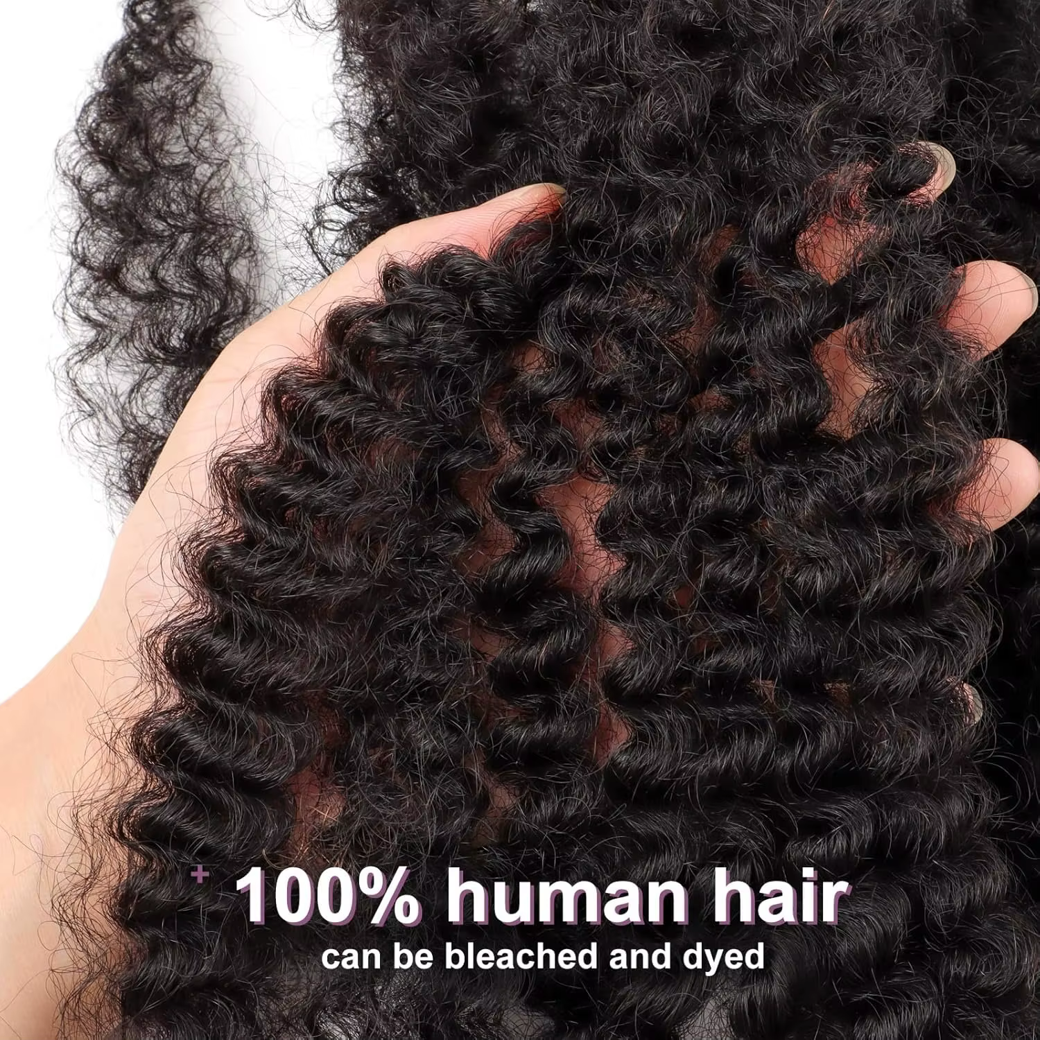 Extensions de cheveux humains naturels 4C Afro Kinky Curly en vrac