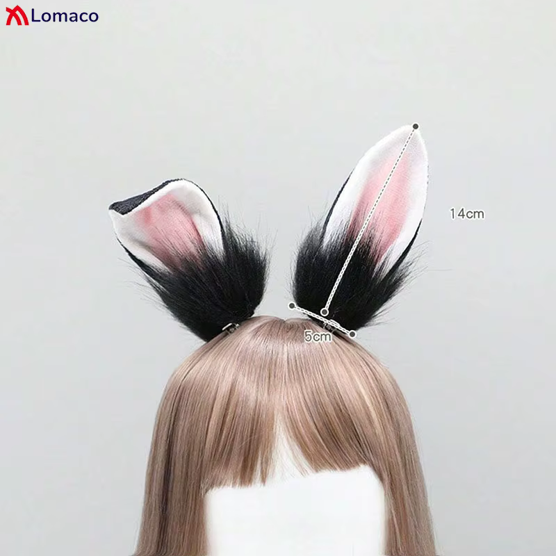 Jolies pinces à cheveux en forme d'oreilles de lapin en peluche