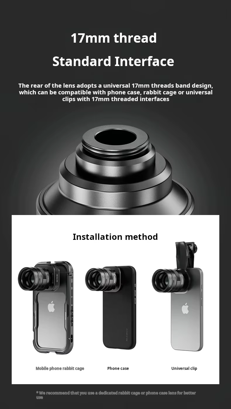 NEEWER téléobjectif grossissement 2X objectif Macro externe pour iphone vivo Xiaomi oppo Samsung objectif de téléphone portable
