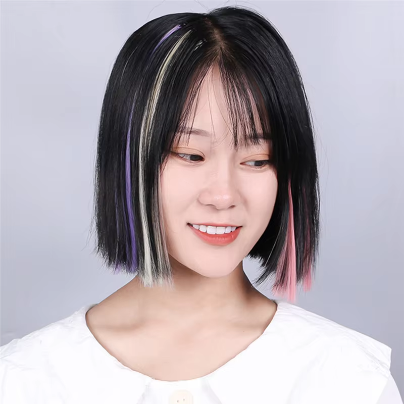 10PCS arc-en-ciel fille mettre en évidence Extension de cheveux épingle