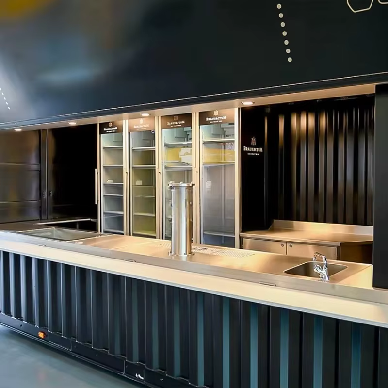 Conteneur barbecue Restaurant Bar restauration rapide Pizza remorque Mobile 20 pieds 40 pieds conteneur Commercial cuisine à vendre personnalisé