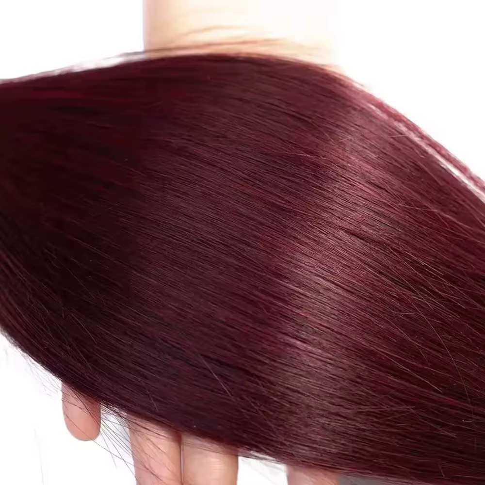 # Extensions de cheveux lisses couleur 99J