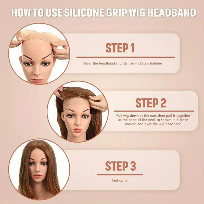Bande de perruque en silicone