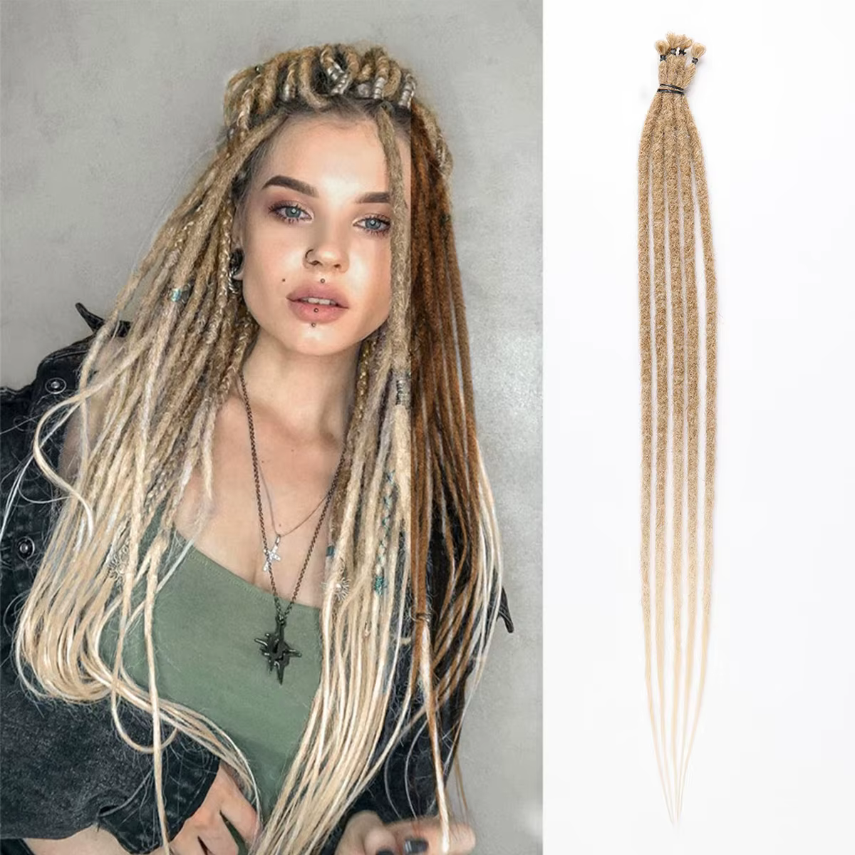 Extensions de Dreadlock synthétiques de 24 pouces