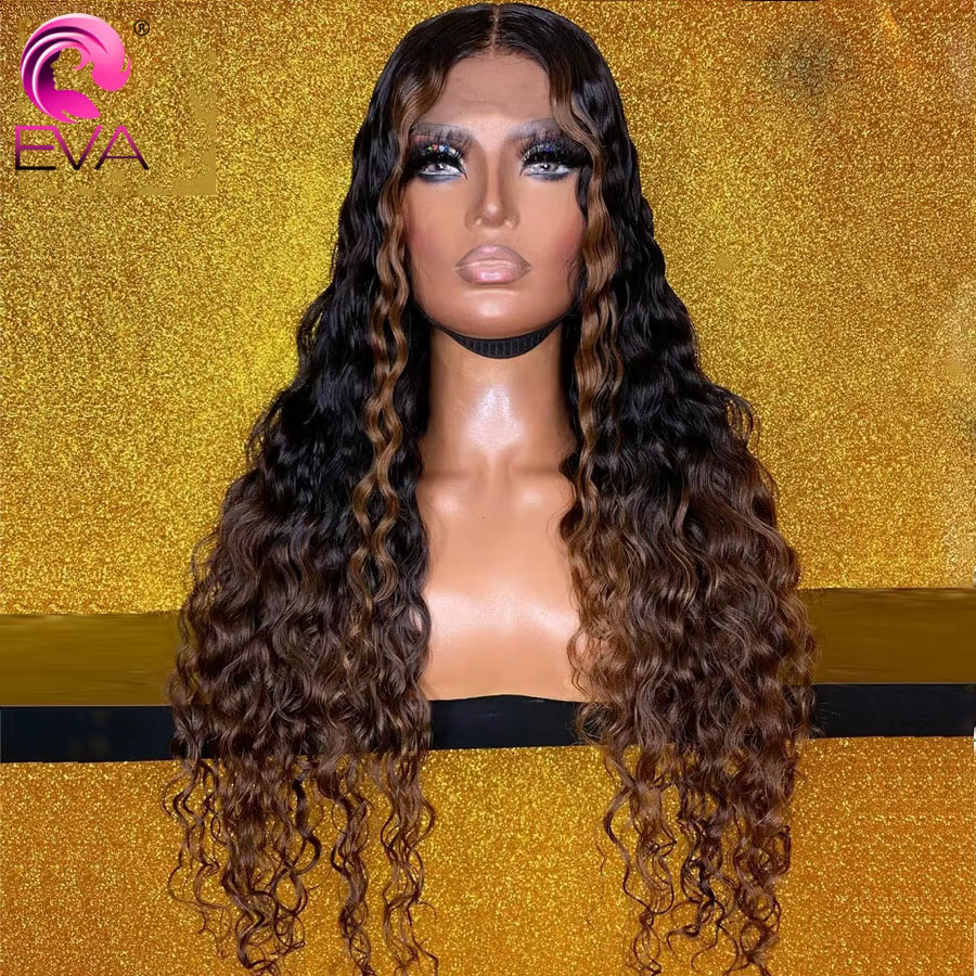 Perruques Lace Front Eva Hair Highlight colorées pour femmes