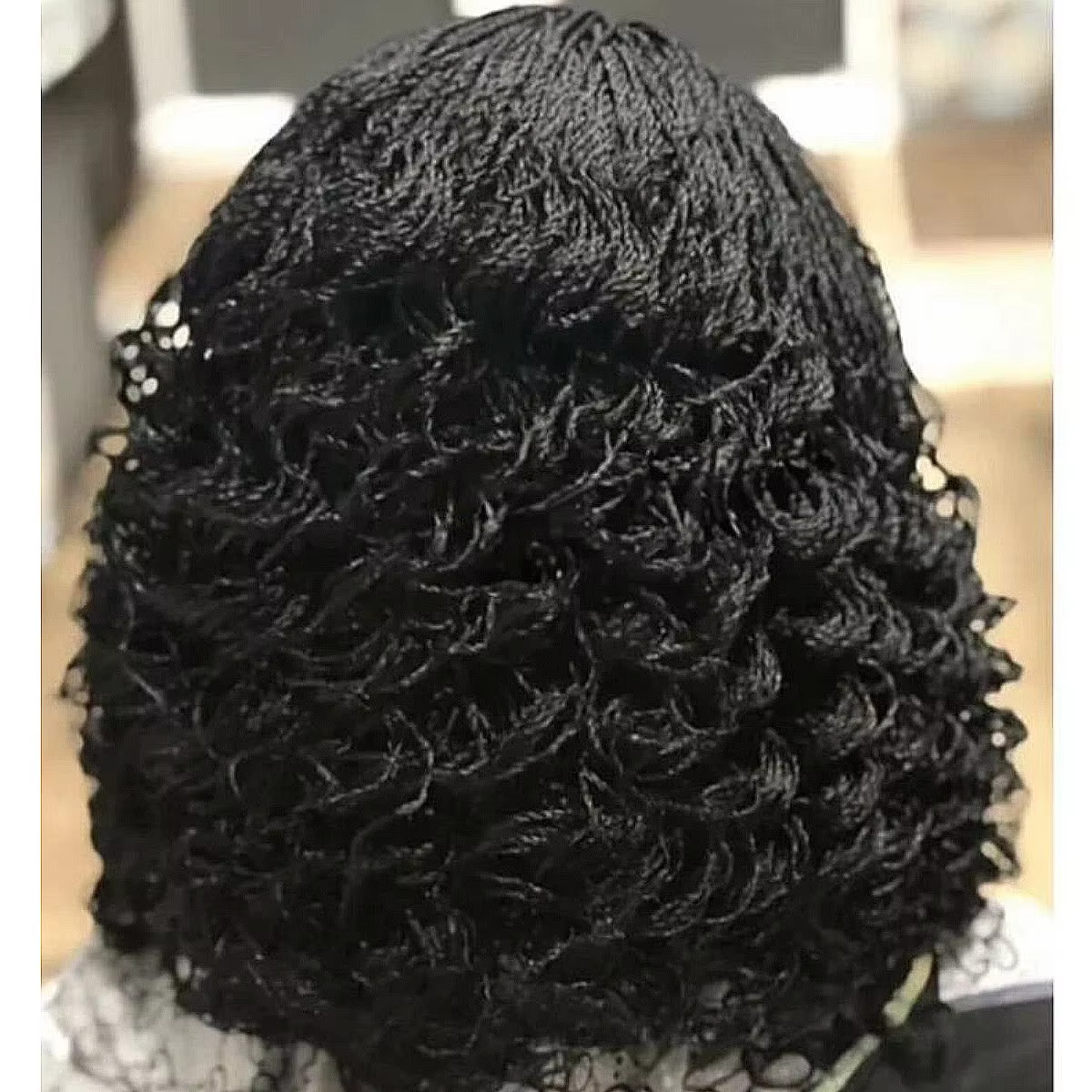 Perruque synthétique tressée torsadée bouclée pour femme