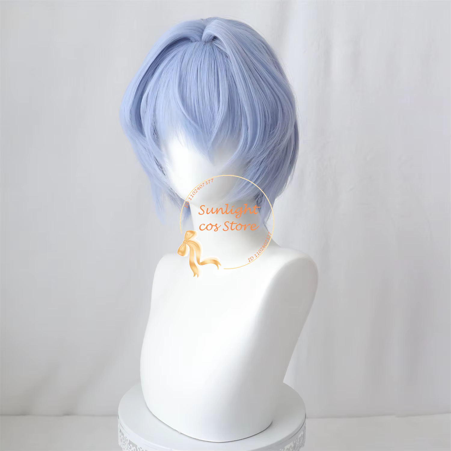 Ayanami Rei Cosplay perruque 30 cm court bleu Rei