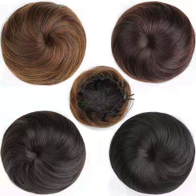Chouchou Synthétique Lisse et Réglable, Extension de Cheveux, Queue de Cheval
