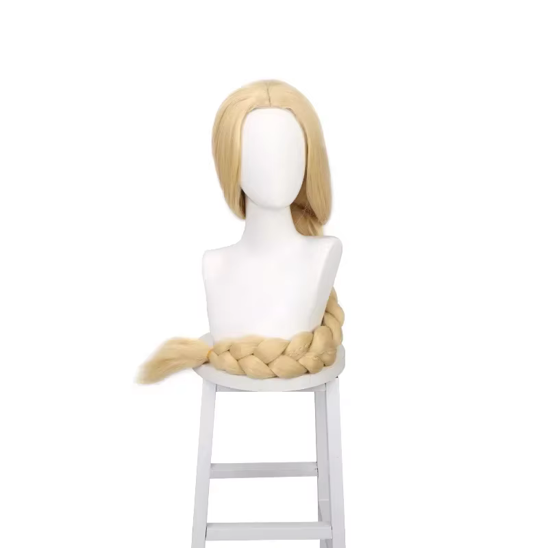 Anime emmêlé Raiponce Cosplay perruque princesse Blonde longue tresse haute température fibre cheveux Pelucas Costume