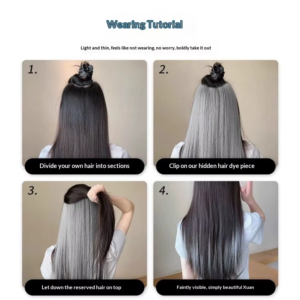 Extensions capillaires synthétiques colorées à clipser