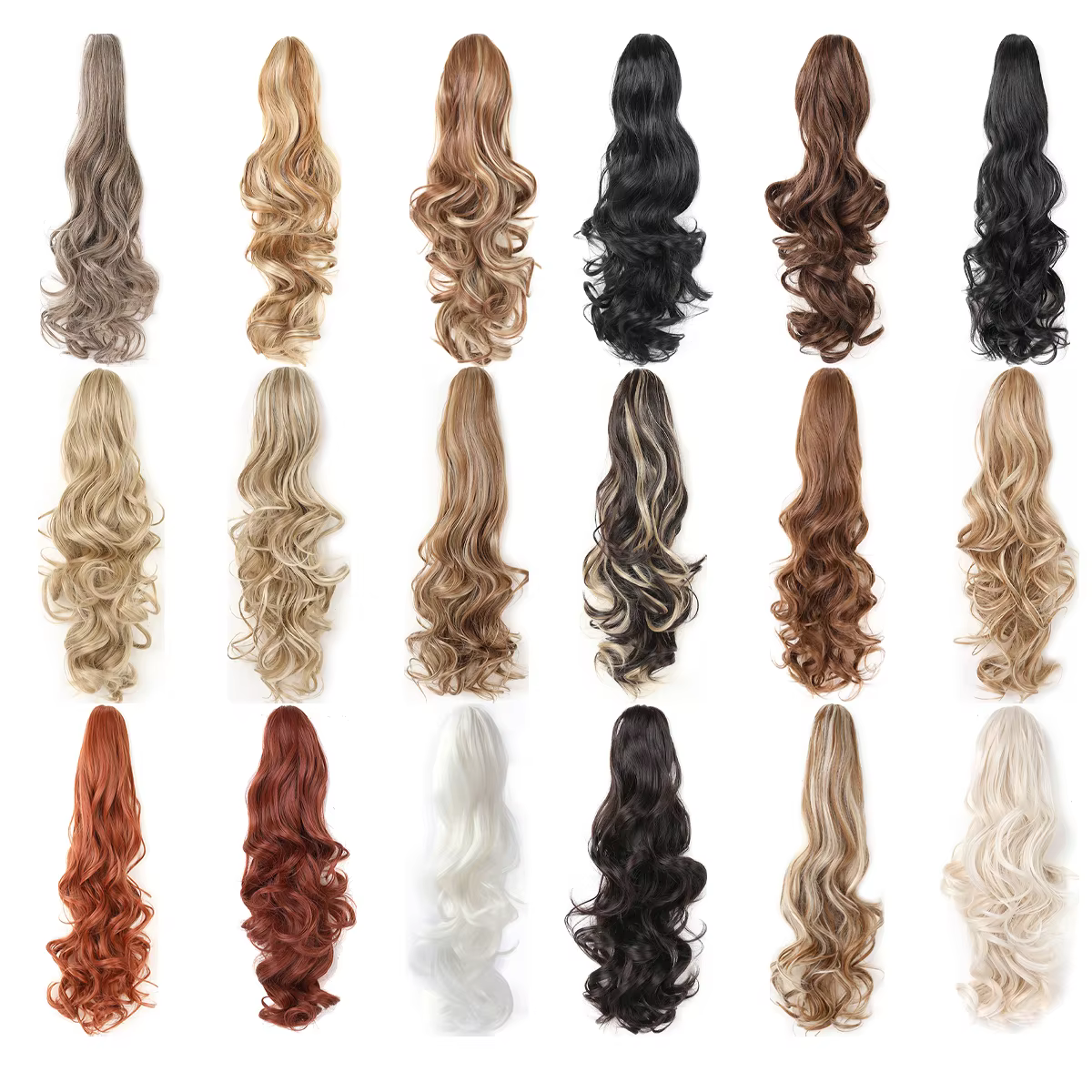Extension de queue de cheval à pince à griffes 18 "et 24 clips en Extensions de cheveux