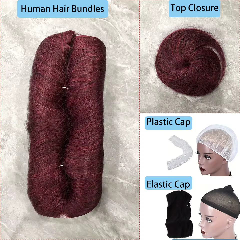 28 pièces Extensions de cheveux humains courts brésiliens un paquet pour une tête complète 100% paquets