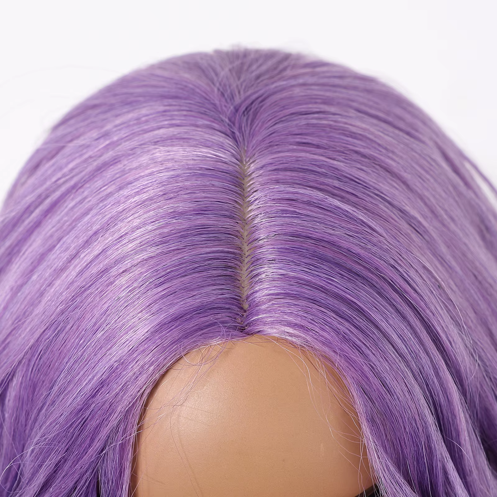 Perruque violette longue bouclée pour femme