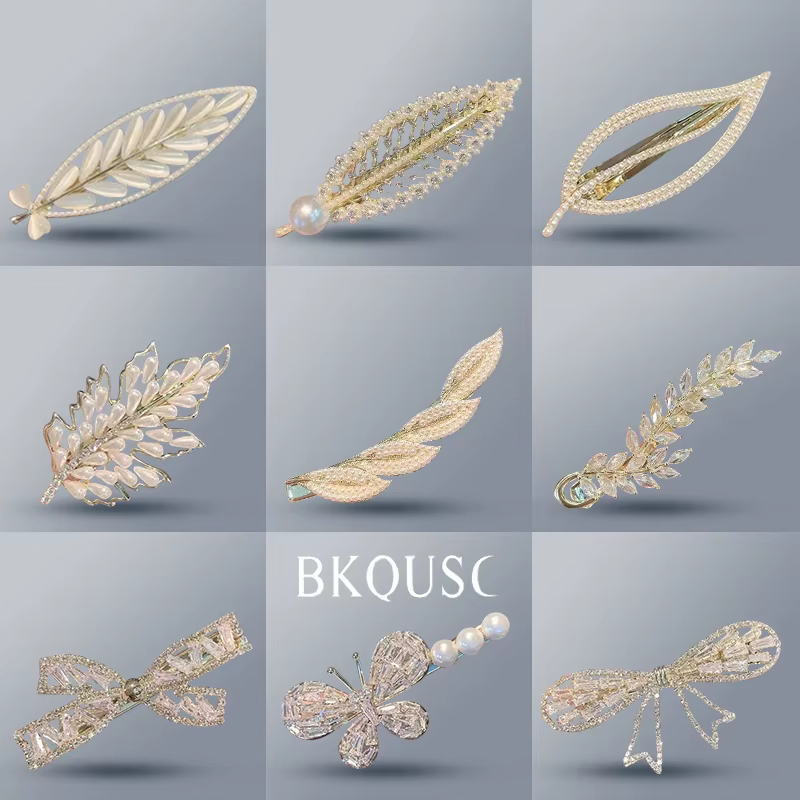 Pince à cheveux en strass pour femmes