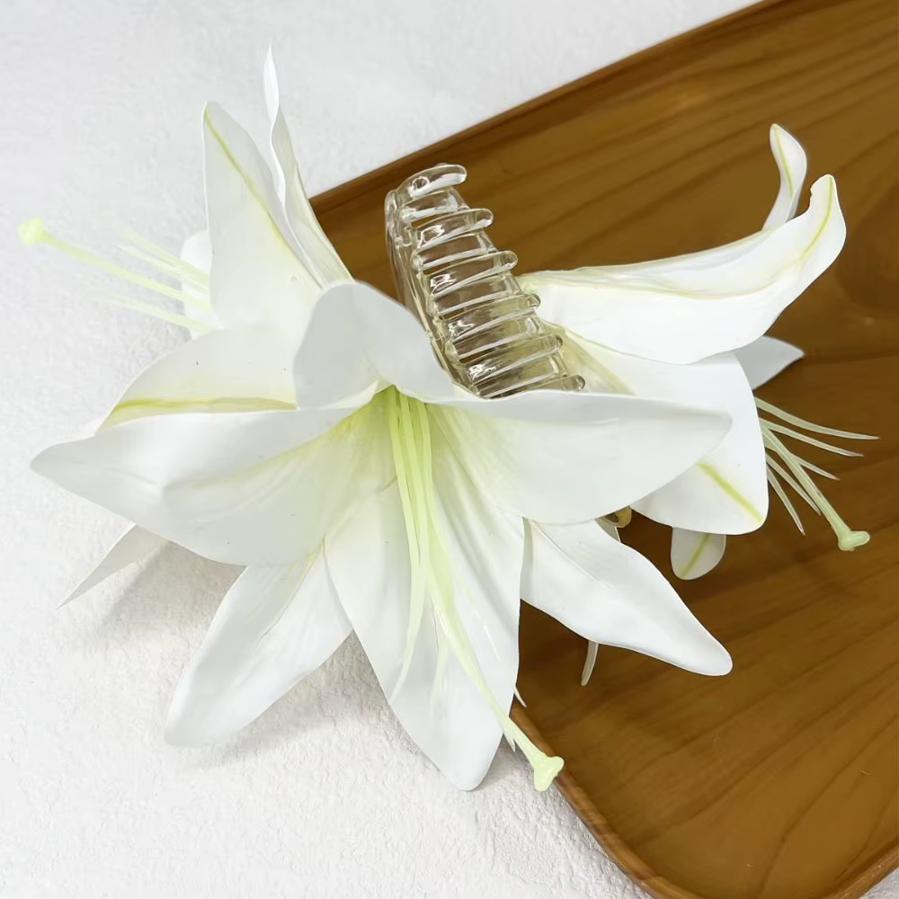 Pince à cheveux grande fleur