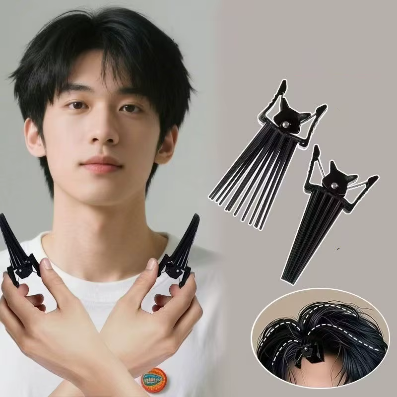 Kit d'outils de coiffure pour cheveux bouclés homme et femme : Peigne texturant volumateur et pince volumatrice pour