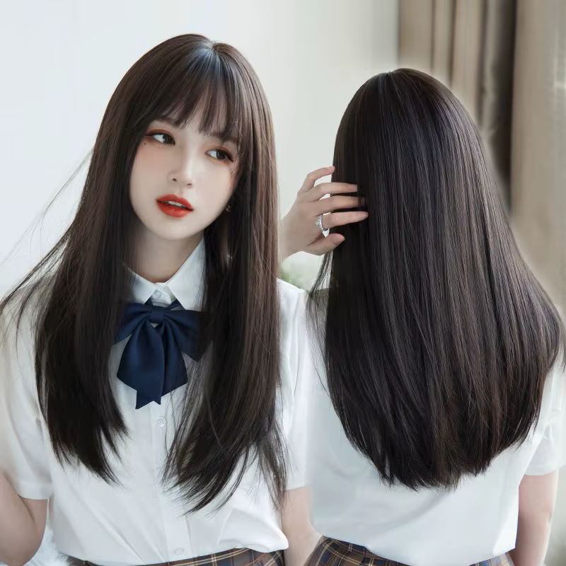 Extensions de cheveux synthétiques coréennes pour filles JK