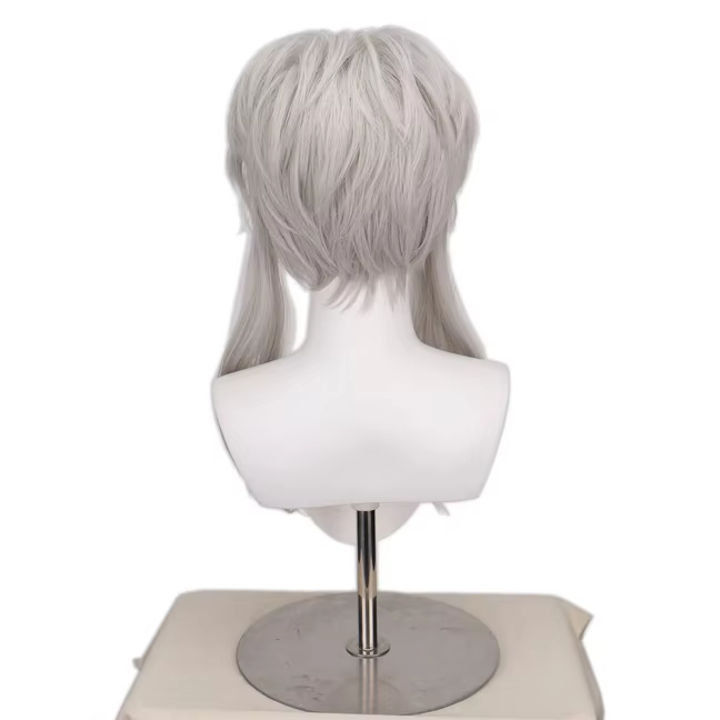 Perruque de cosplay Pierrot Harlequin pour homme