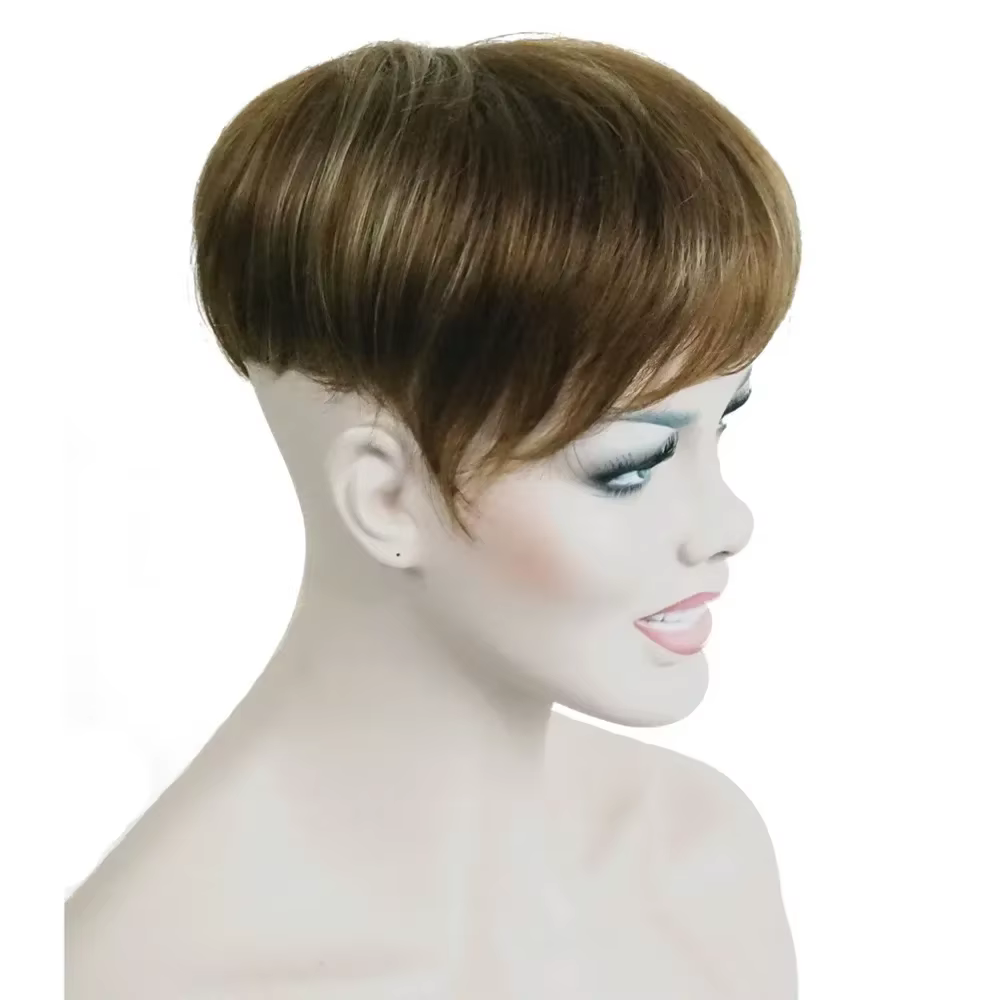 Perruque de cheveux synthétiques toupet