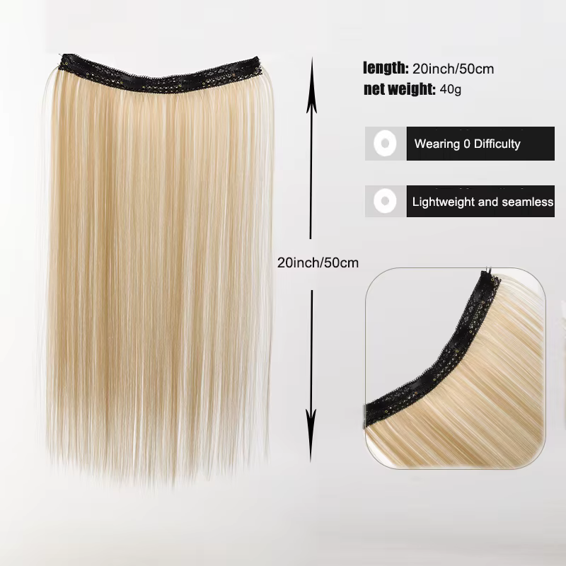 Extensions de cheveux colorés 20 pouces couleur droite pince sur Extension