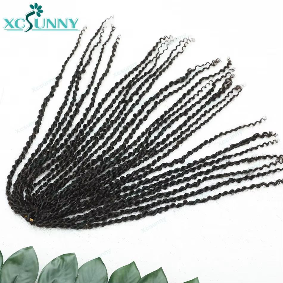 Mini torsion cheveux humains Crochet Extensions court