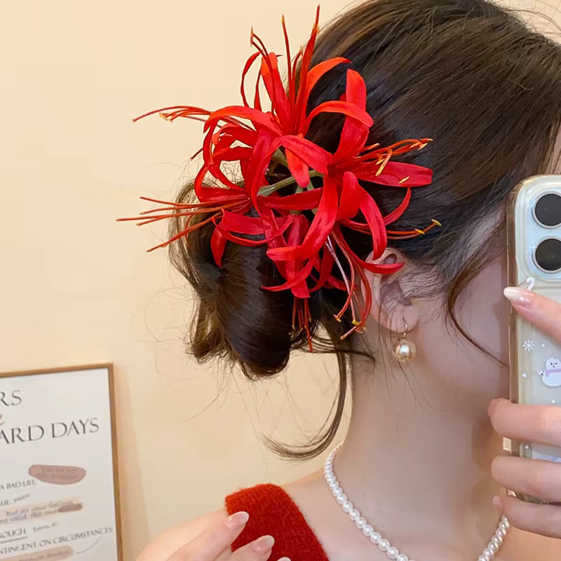 Pince à cheveux à fleurs Super délicate