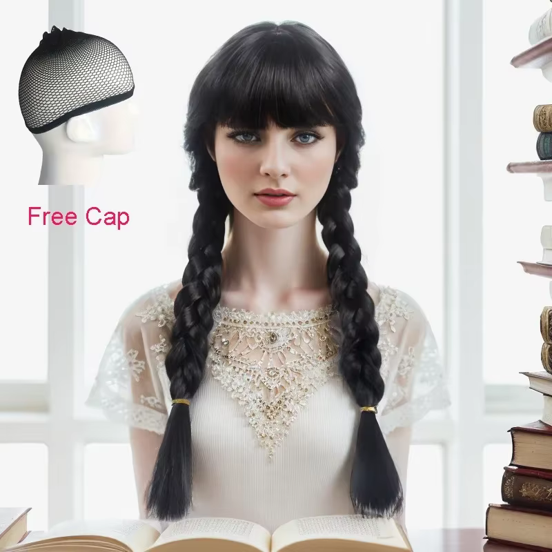 Perruque de Cheveux Longs Synthétiques pour Cosplay