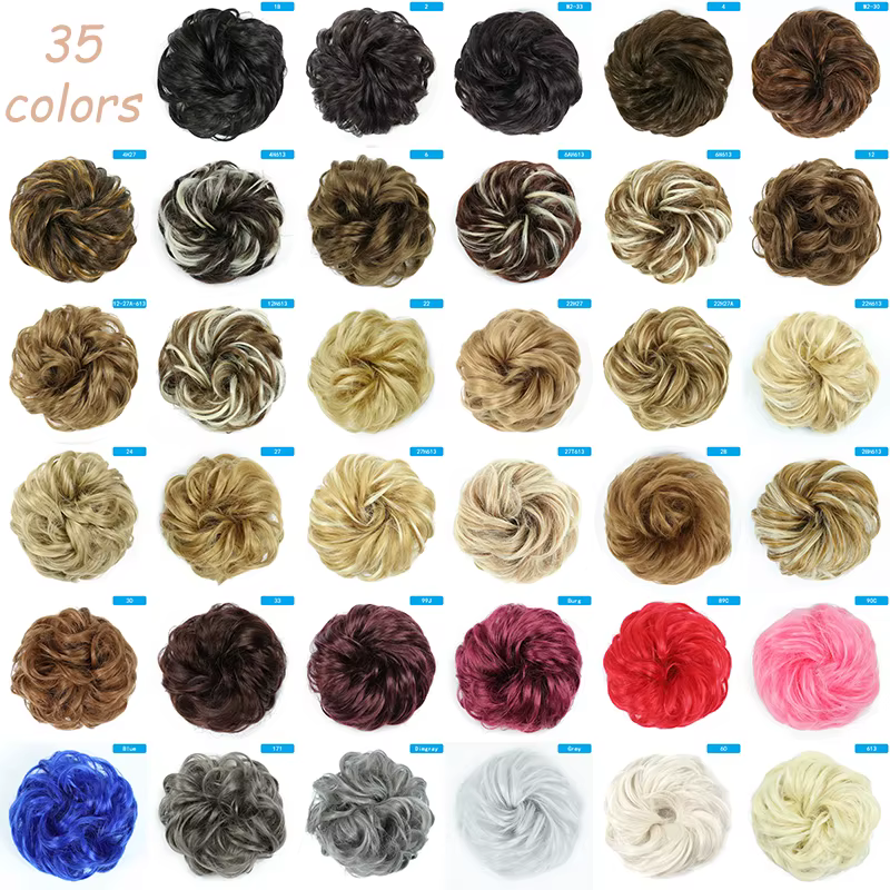Azqueen synthétique désordre Chignon