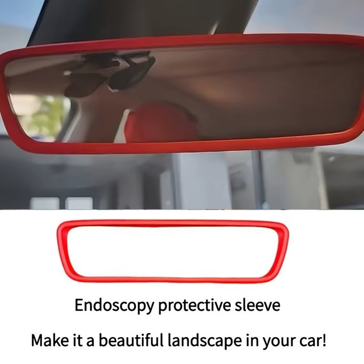 Housse de protection pour rétroviseur intérieur de voiture en silicone multicolore, extensible et flexible, adaptée à la décoration de voiture pour femmes, protection de pare-chocs, accessoire de modi