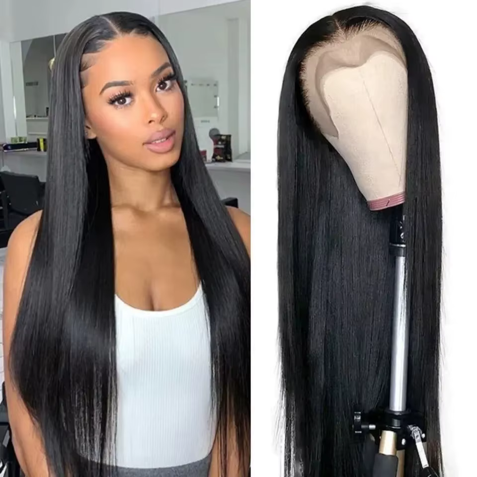Perruque Lace Frontal Wig synthétique lisse et douce