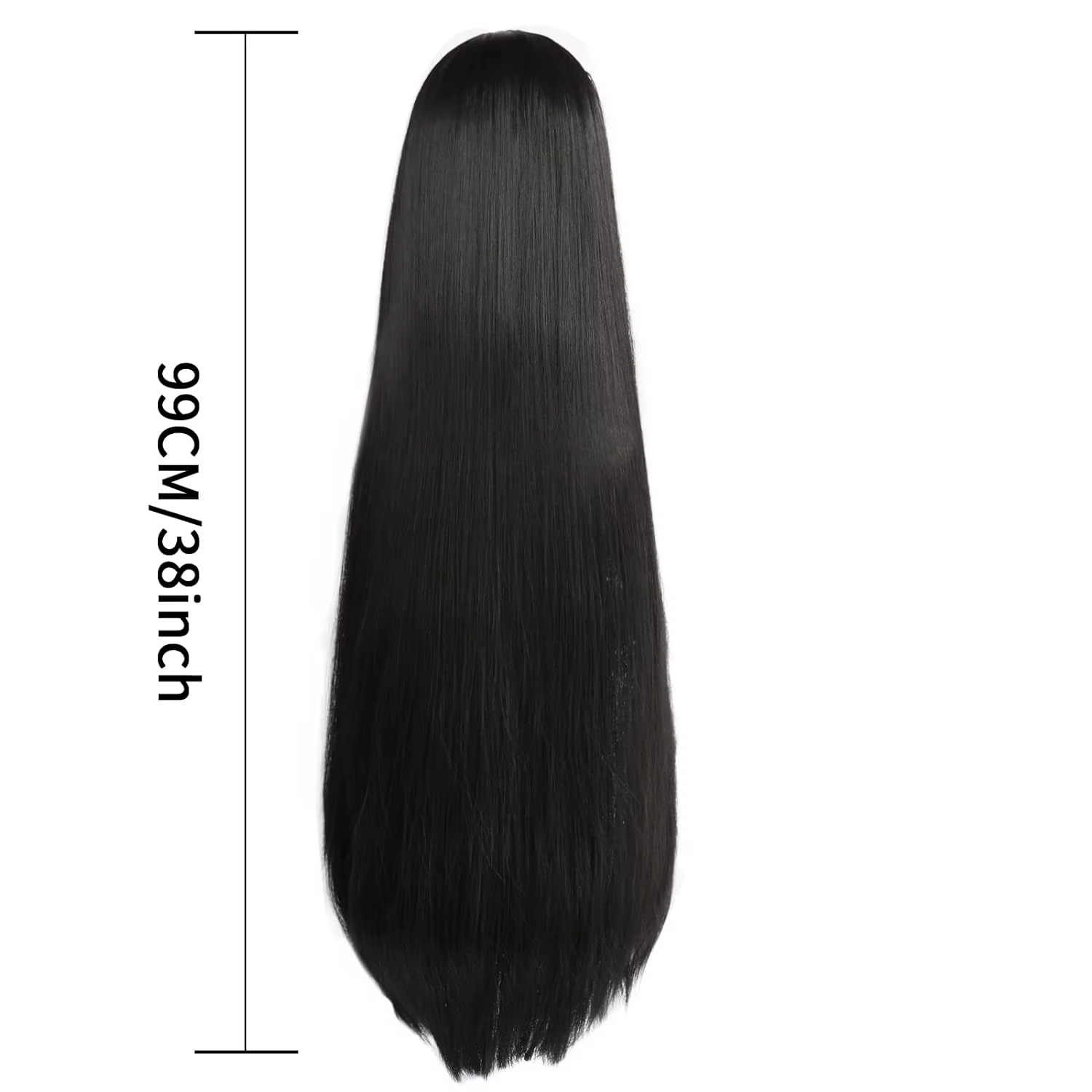 Boa Hancock-Perruque Synthétique Longue Noire Lisse pour Femme