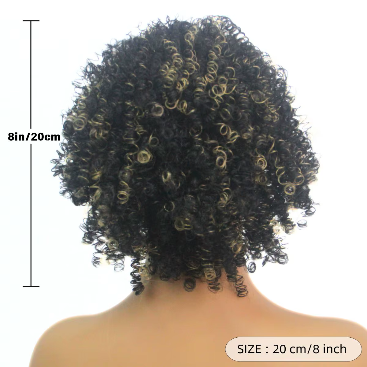 Extension de chignon afro bouclé frisé avec cordon de serrage pour femmes noires