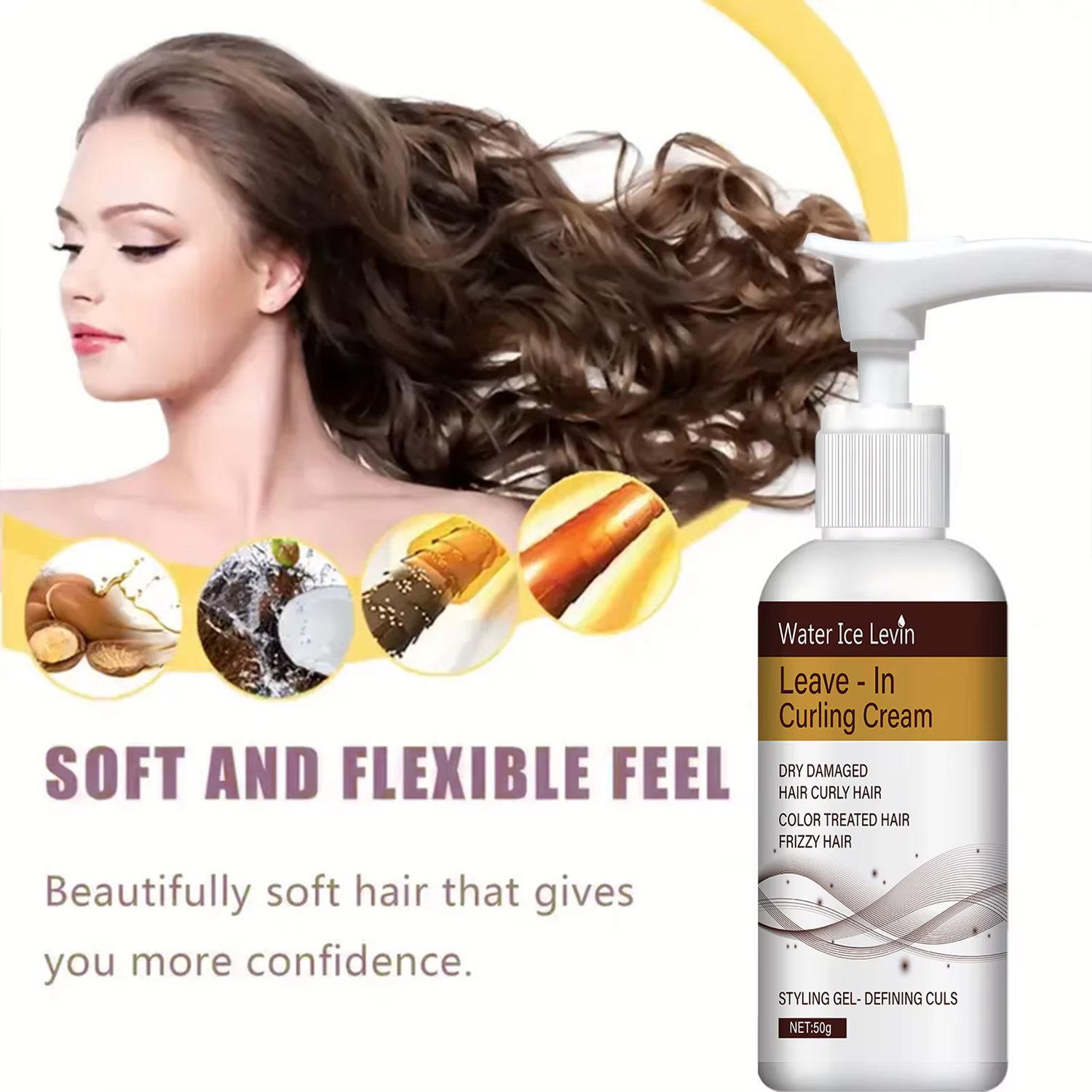 Crème pour boucler les cheveux. Restaure