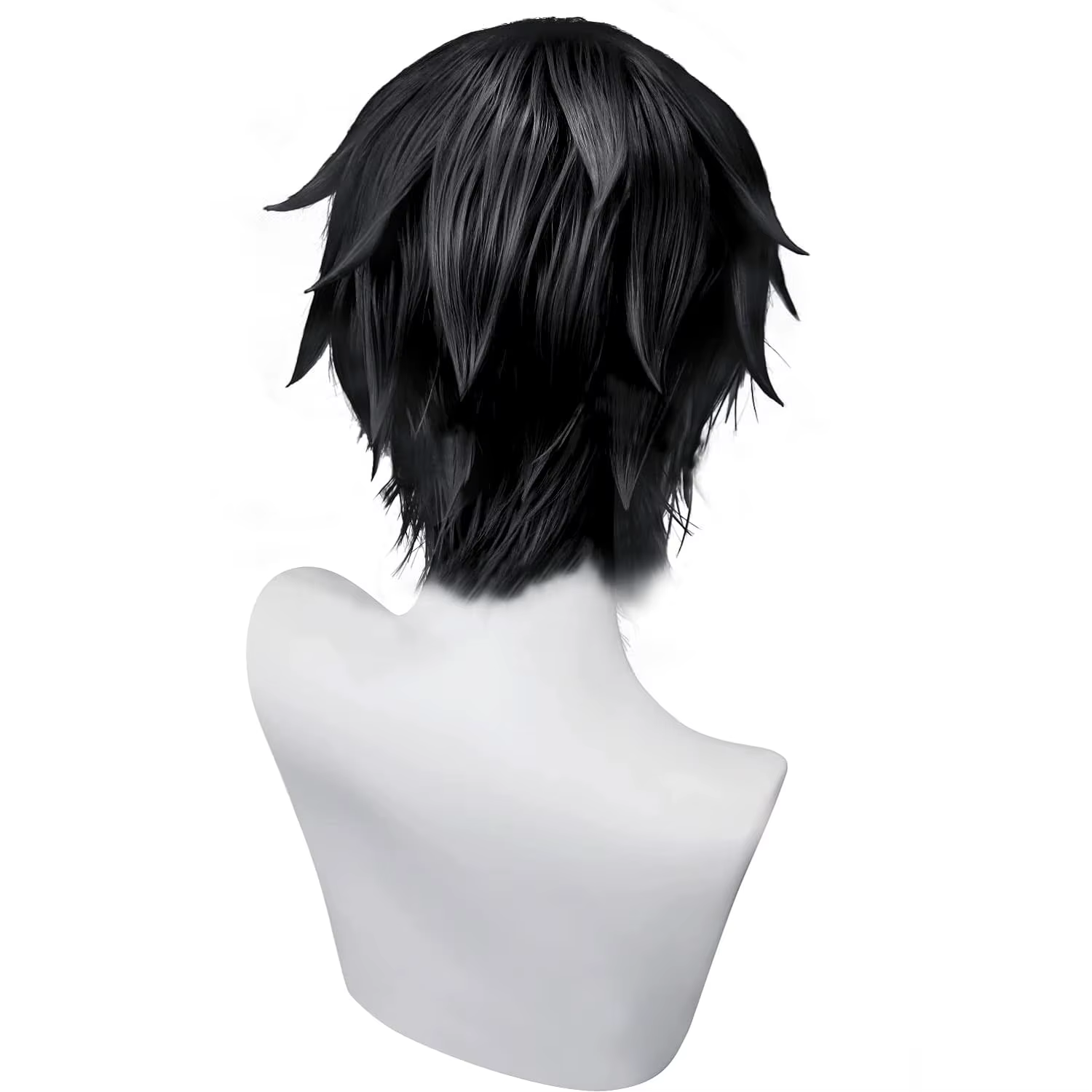 Perruque noire pour hommes et femmes