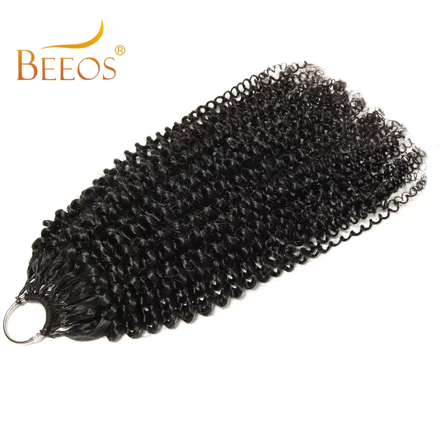 Extensions de cheveux humains crépus bouclés au Crochet perruques bouclées sans nœuds paquets